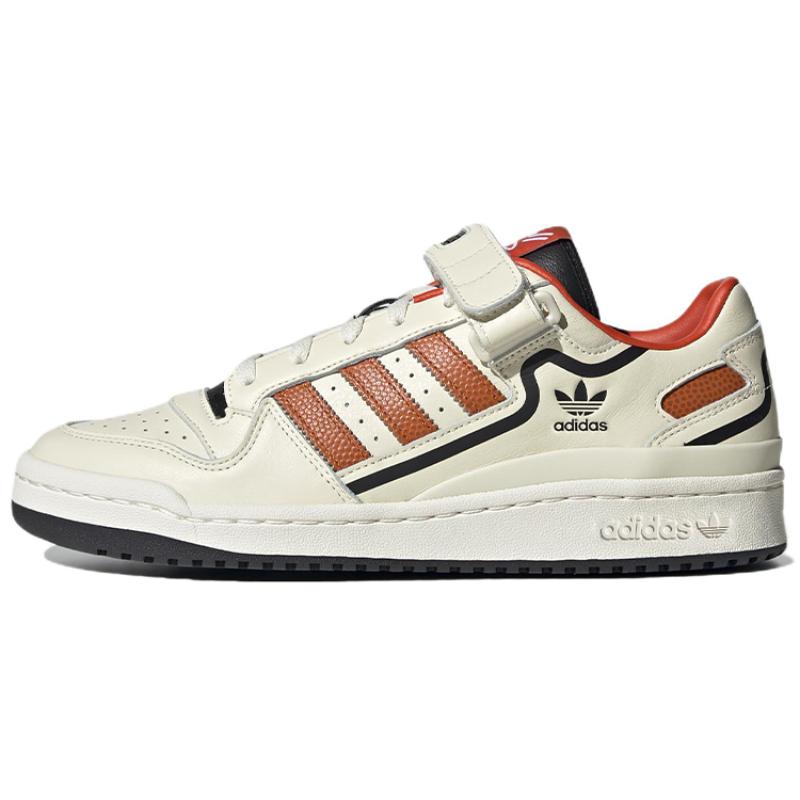 Adidas Originals Unisex Forum Low Sneakers Ivory/Orange Sneakers HR0460