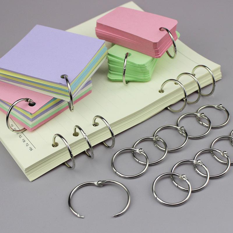 Metal Detachable Loose-Leaf Binder Rings for DIY Albums, Word Cards, and Photo Books