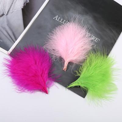 Turkey Fluff Color Blood Vessel Fluff Feather DIY Earrings Accessories Dream Catcher Jewelry Magazine Decoration