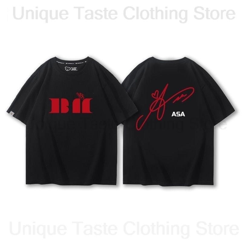 New BABYMONSTER T Shirt Concert HELLO MONSTERS Tshirt Kpop Women Unisex Summer Cotton Short Sleeve Tee Babymonster Fans Clothes