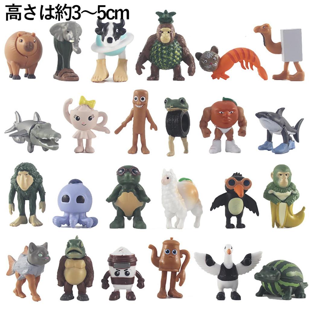 24-piece Brain Lot Italian Brain Lot Goods Figure Collection: Madness and Fantasy Memetic Creatures Descend on Your Desk "Color Box Packaging" (First