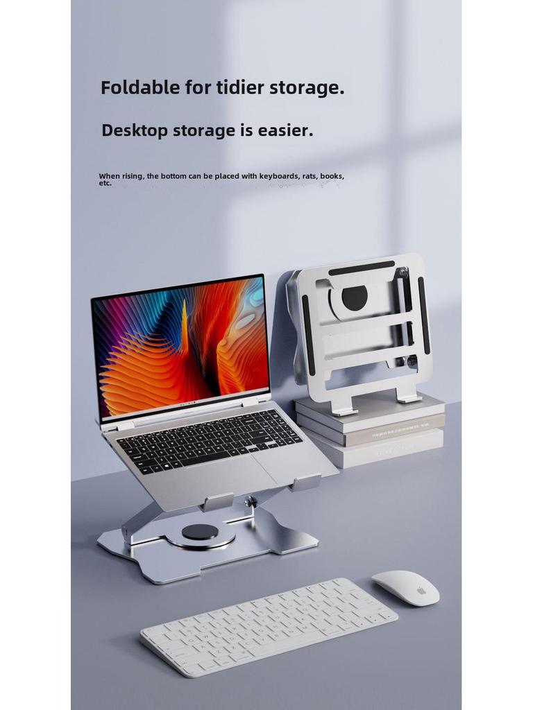 Suport pentru laptop pentru jocuri: Suport de răcire din metal reglabil cu rotație de 360° și reglare pe înălțime