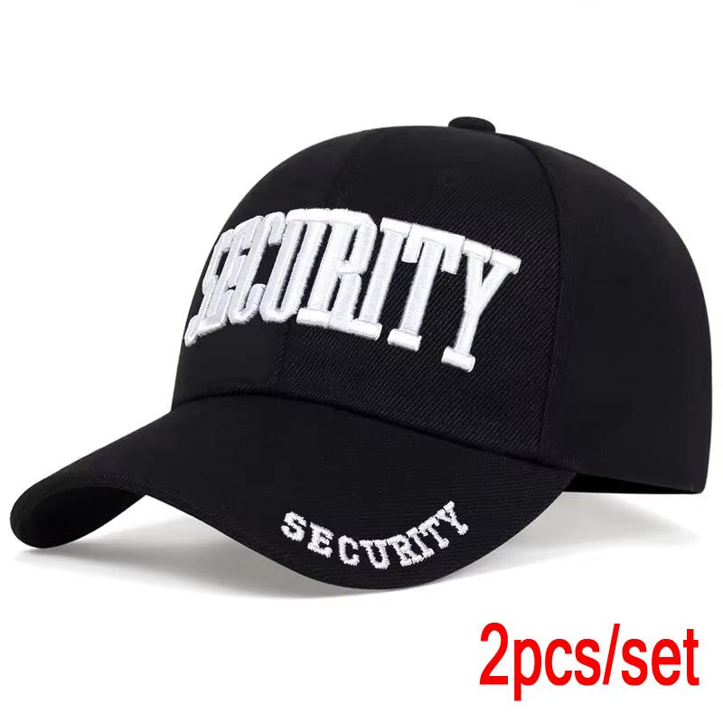 

Унисекс Бейсболки с вышивкой SECURITY Весна и Осень Уличные Регулируемые Повседневные Кепки Шляпа от солнца