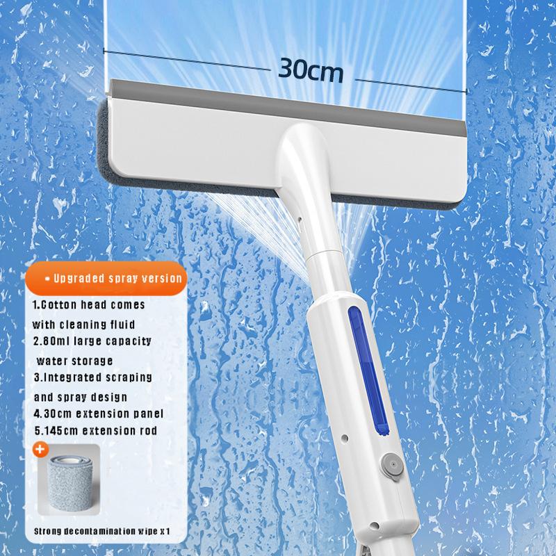 

Средство для мытья окон Spray Window Cleaner 2 в 1, скребок для мытья окон с распылителем, длинная штанга 145 см для мытья окон дома и чистки стекол на открытом воздухе