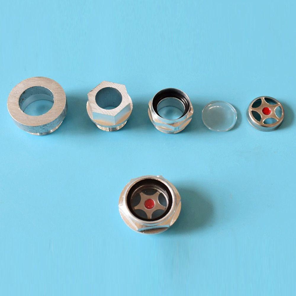1Pcs G1/4 G3/8 G1/2 G3/4 Oil Sight Window Male Thread G1 G1-1/4 G1-1/2 BSP NPT Oil Level Sight Glass Aluminum Tempered Glass