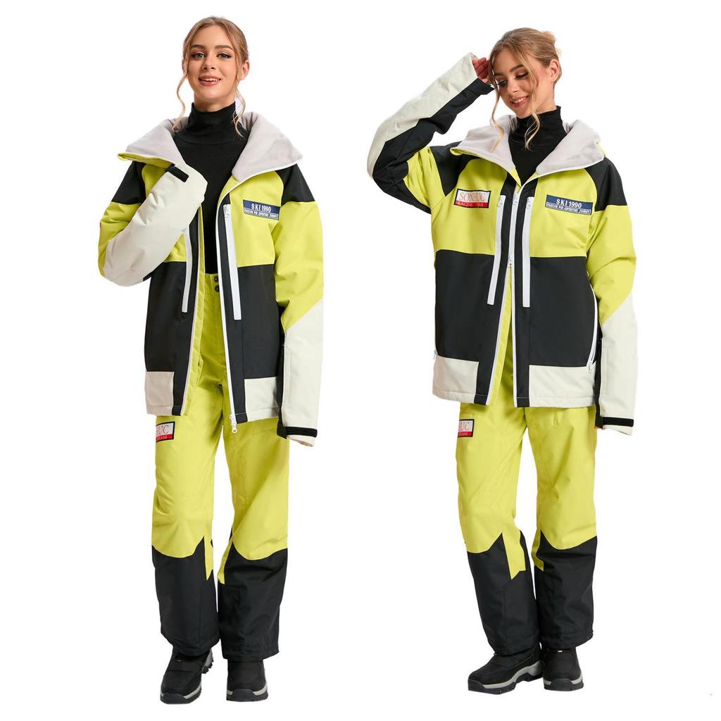 Unisex Ski Suit Set: Windproof Waterproof Warm Jacket & Pants for Single/Double Board