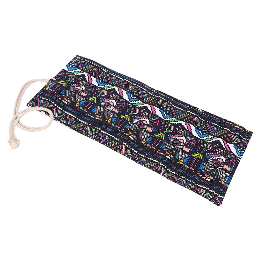 

Ethnic Style Canvas Roll Up Pencil Case School Pen Bag Storage Pouch Student Art Supplies36 Slots