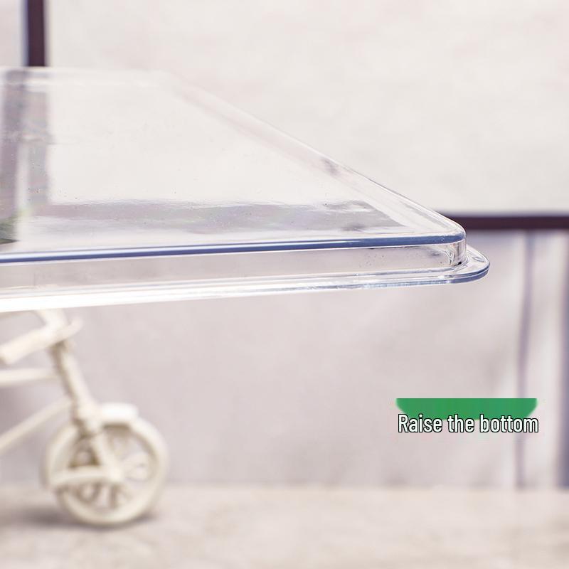 Clear Rectangular Tray for Tea Set, Fruit, Snacks & Pastries