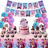 Set de vaisselle et de décoration de fête KPOP Dessin Animé Chasseuse de Démons Groupe de Filles