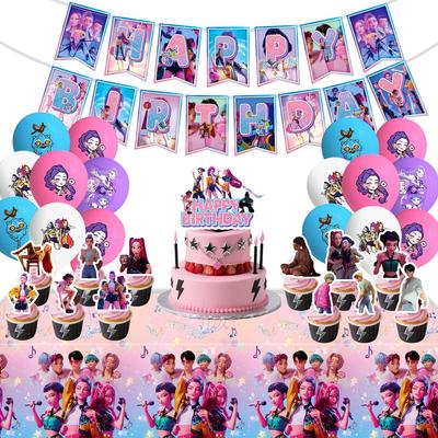 Cartoon KPOP Demon Hunter Girl Group Party Tableware & Decoration Set