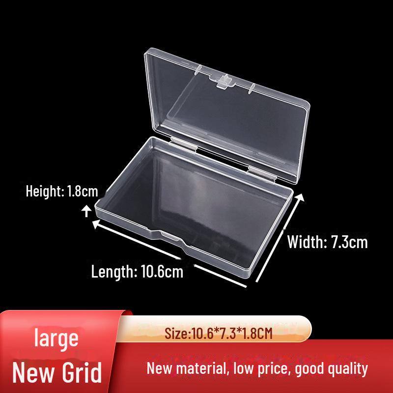 Прозрачные прямоугольные коробки из полипропиленового пластика для хранения удостоверений личности и запасных частей с перекидными крышками из клейкой рисовой бумаги Large new grid 1067318cm прозрачный 654₽