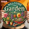 Vintage Metal Wall Art Floral Garden Decor for Home Cafe