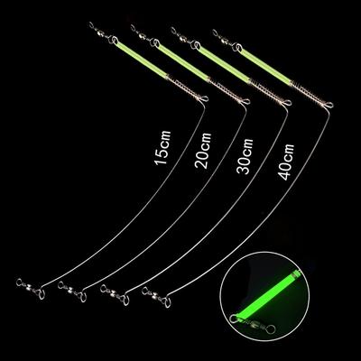 10PCS 15/20/30/40CM Luminous Curved Blade Balance For Sea Fishing Stainless Steel Single-Blade Balance Hook Divider Fishing Gear