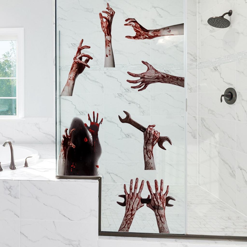 Halloween Wall Stickers, Female Blood Jewelry, Bedroom Flat Stickers Dimensional Wall Sticker Window Decorative Sticker