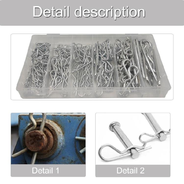 150Pcs Spring Steel Safety Split Clip Replacement Retainer Pins Retaining Pins Tractor Cotter Pins Easy Installation
