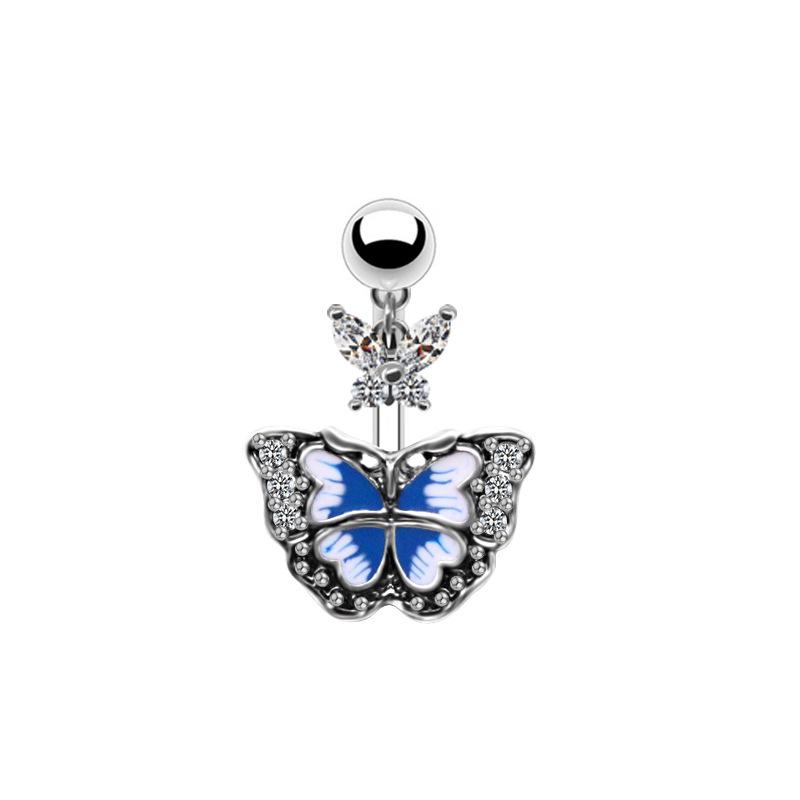 Gaibei Luxurious Heart-Shaped Belly Button Ring Pendant - European & American Fashion Jewelry