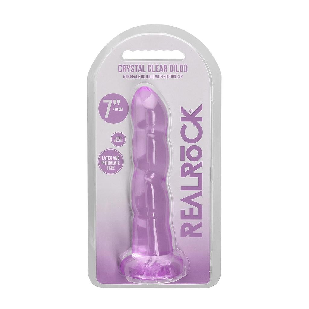 RealRock - Ribbed Suction Cup Dildo 17 Cm