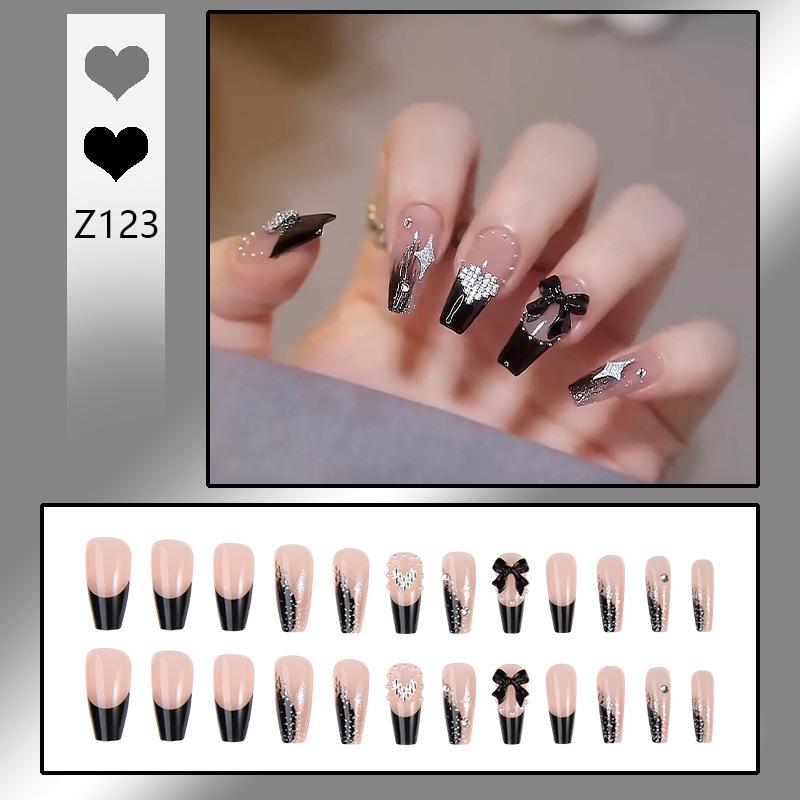 Handmade Press-On Nails – Crushed Diamond Butterfly Glitter Tips Collection