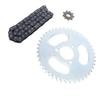T8F Front Rear Sprocket Chain Kit with 50 Links T8F Chain 3 Hole 44T Rear Sprocket 9T Front Sprocket for Modified Karts