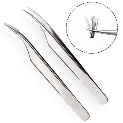 Lashie - Lot de 2: Pince à cils en acier inoxydable (Modèles variés)