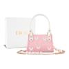 Dior DIY-Stil Kosmetiktasche RISK Zhuang Sheng Xiaomeng Handtasche Umhängetasche Leinwand Schmetterling Rosa und Weiß