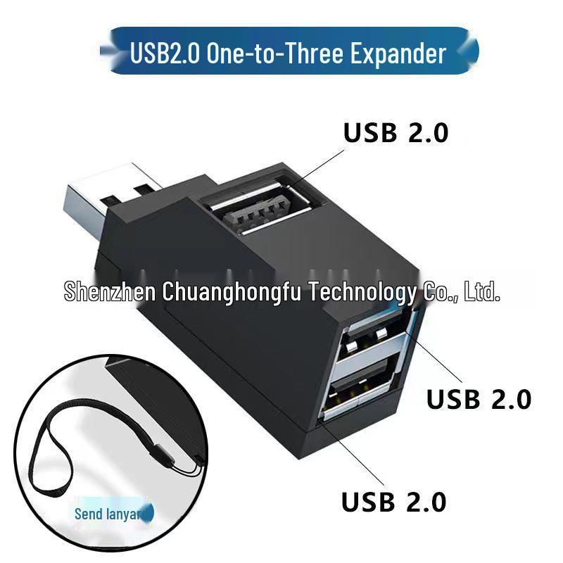 Direct Plug-in USB 3.0 High-Speed 3-Port HUB Splitter