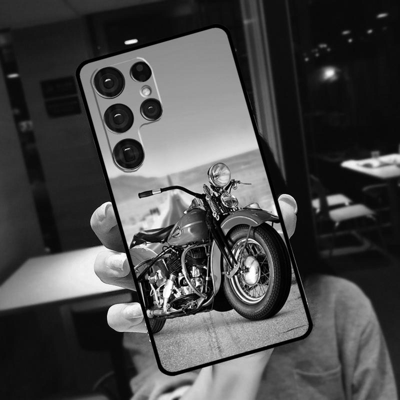 Vintage Motorcycle Cover For Samsung Galaxy S25 Ultra S24 S22 S21 S23 Plus S20 FE S9 S10 S24 FE Phone Case