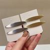 European and American Style Simple Personality Metallic Brushed Alloy Gold Silver Duckbill Clip Fashion Fancy Side Clip Hairpin Women