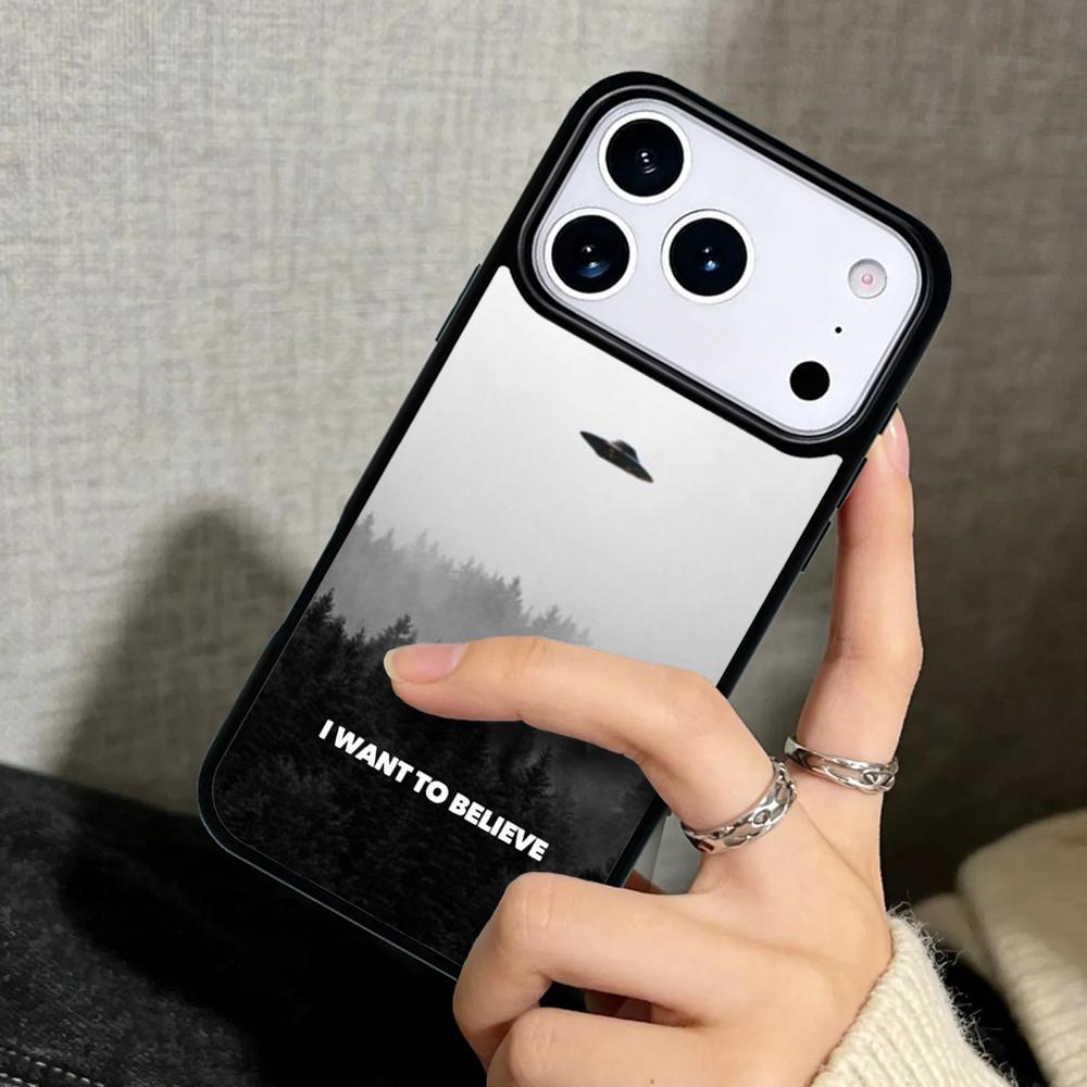 Capa Case for iPhone 17 Air 16 Pro Max 15 Plus 11 13 Mini 14 12 Back Phone Cover I want to believe