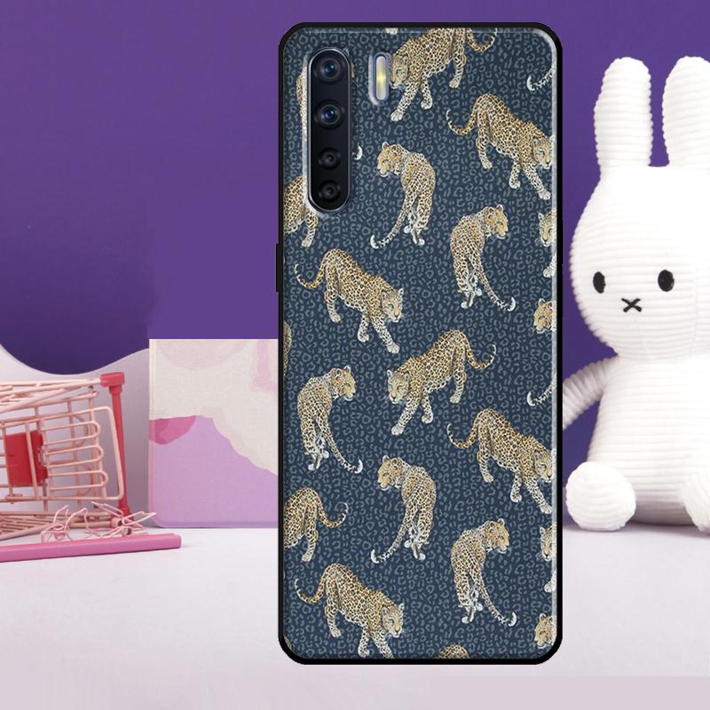 Fashion Leopard Print Case For Oppo A54 A74 A94 A80 A60 A40 A18 A38 A58 A78 A98 A96 A76 A16 A15 A17 A57 A77 A5 Pro