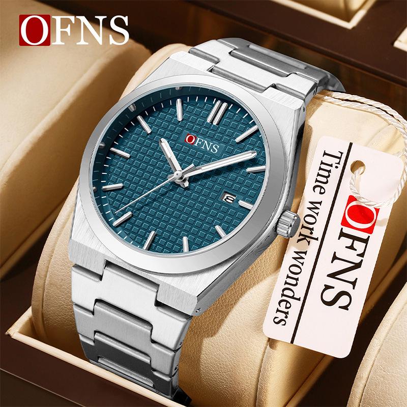 Sanda Fashion Casual Steel Band Waterproof Luminous Quartz Wristwatch with Calendar