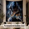Custom Text Printed Tapestry Alien Xenomorph Pattern Large Wall Hanging Indoor Room Decor