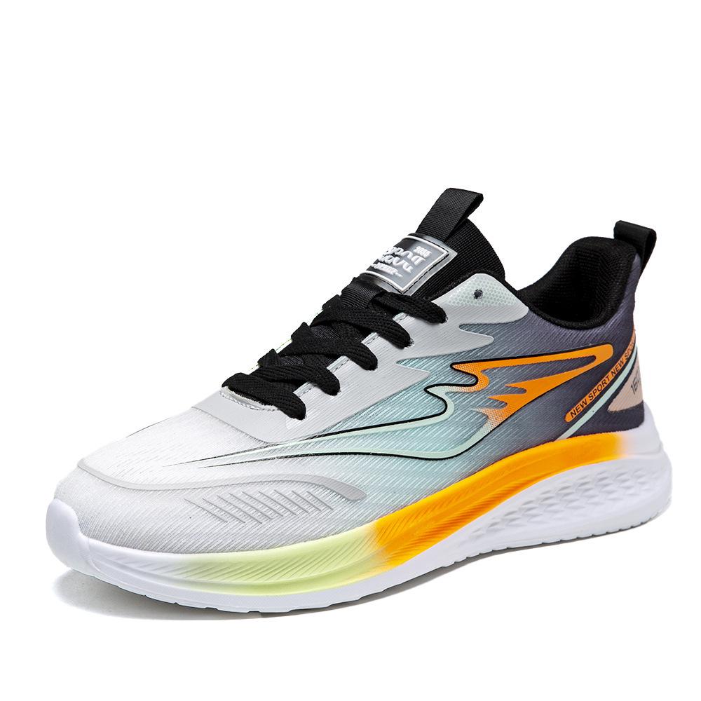 Unisex Casual Ice Silk Mesh Sneakers - Youth Shock Absorption Racing Trendy Shoes