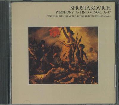 CD SHOSTAKOVICHBERNSTEIN Simfonia nr. 5 în re minor Op. 47  FDCA334 Sony Classical 1985 Japonia Clasică Folosit