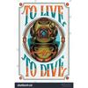 Vintage Tin Sign Diver Submarine Nautical Metal Poster Wall Art Decor For Home Bar Office