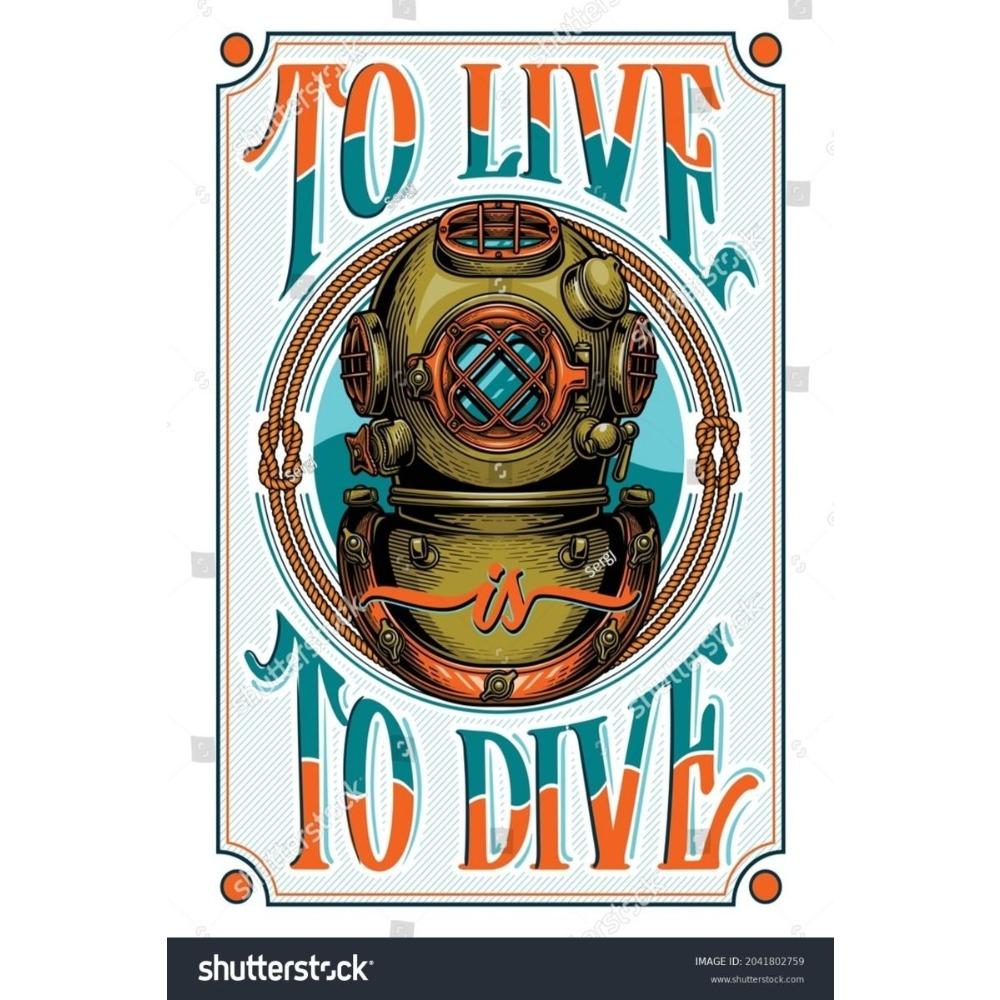 Vintage Tin Sign Diver Submarine Nautical Metal Poster Wall Art Decor For Home Bar Office