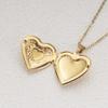 Women's Openable Round Heart-Shaped Pattern Photo Frame Photo Box Pendant Necklace