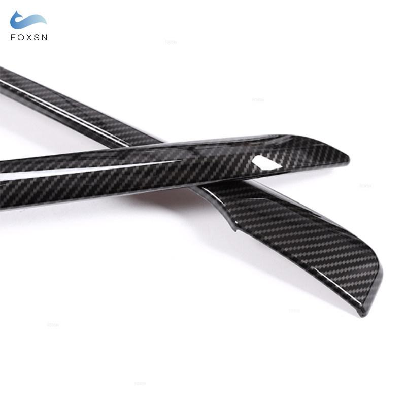 For BMW X1 F48 2016 2017 2018  ABS Carbon Fiber Texture Front Head Fog Lights Lamp Eyebrow Cover Protective Trim