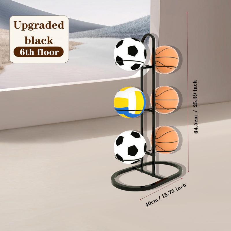Multi-Function Ball Rack: Basketball, Football & Volleyball Storage for Kids' Rooms