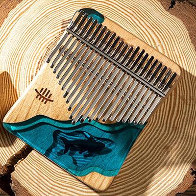 Harz Kalimba 21 Tasten Finger Klavier Professionelle Musikalische Freizeit und Unterhaltung Geschenk