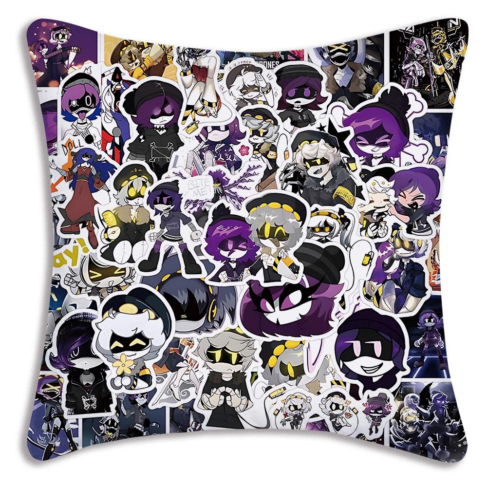 Horror Comedy M-Murders Drones Pillow Covers Cartoon Sofa Decorative Home Double-Sided Printing Short Plush Cute Cushion Cover