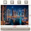 2D plane, 1 polyester banner of dock night scene for party, suitable for home and room decoration, as well as event background.