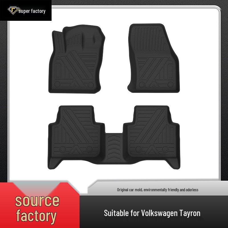 Volkswagen Car Floor Mats for Taigo, Tayron, Talagon, Tharu, Gac Touran, and Phideon - Special TPE, Eco-Friendly, Odorless.