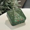 WTEMPO Square Printed Empty Metal Box Christmas Party Favors Christmas Gift Packaging Box Wedding Decorations