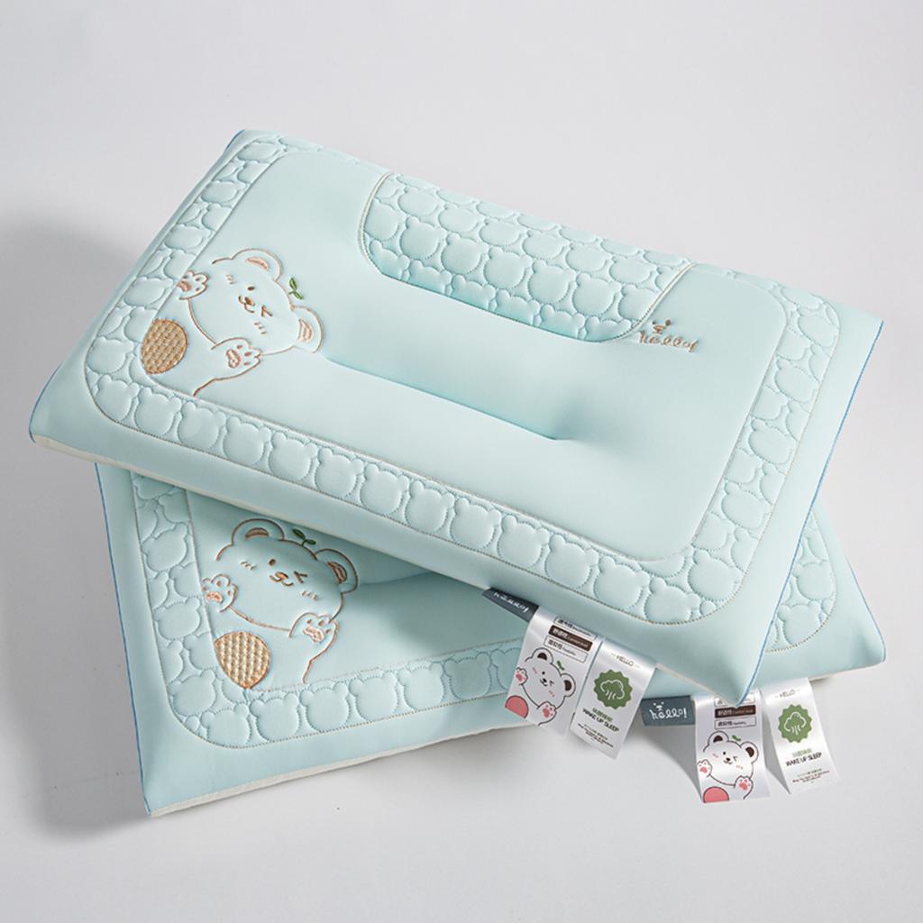 Yongyouwan Embroidered Cool Silk Latex Neck Pillow