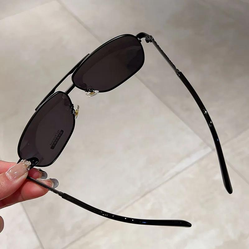 New Gradient Sunglasses for Men Vintage Big Frame Pilot Sun Glasses Brand Design Anti-reflective Lunette Eil Homme UV400