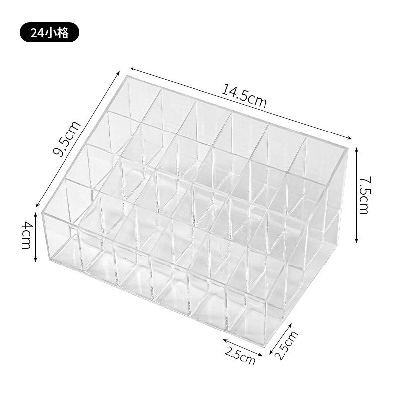 Transparent Lipstick Storage Rack Desktop Lipstick Rack Cosmetic Storage Box