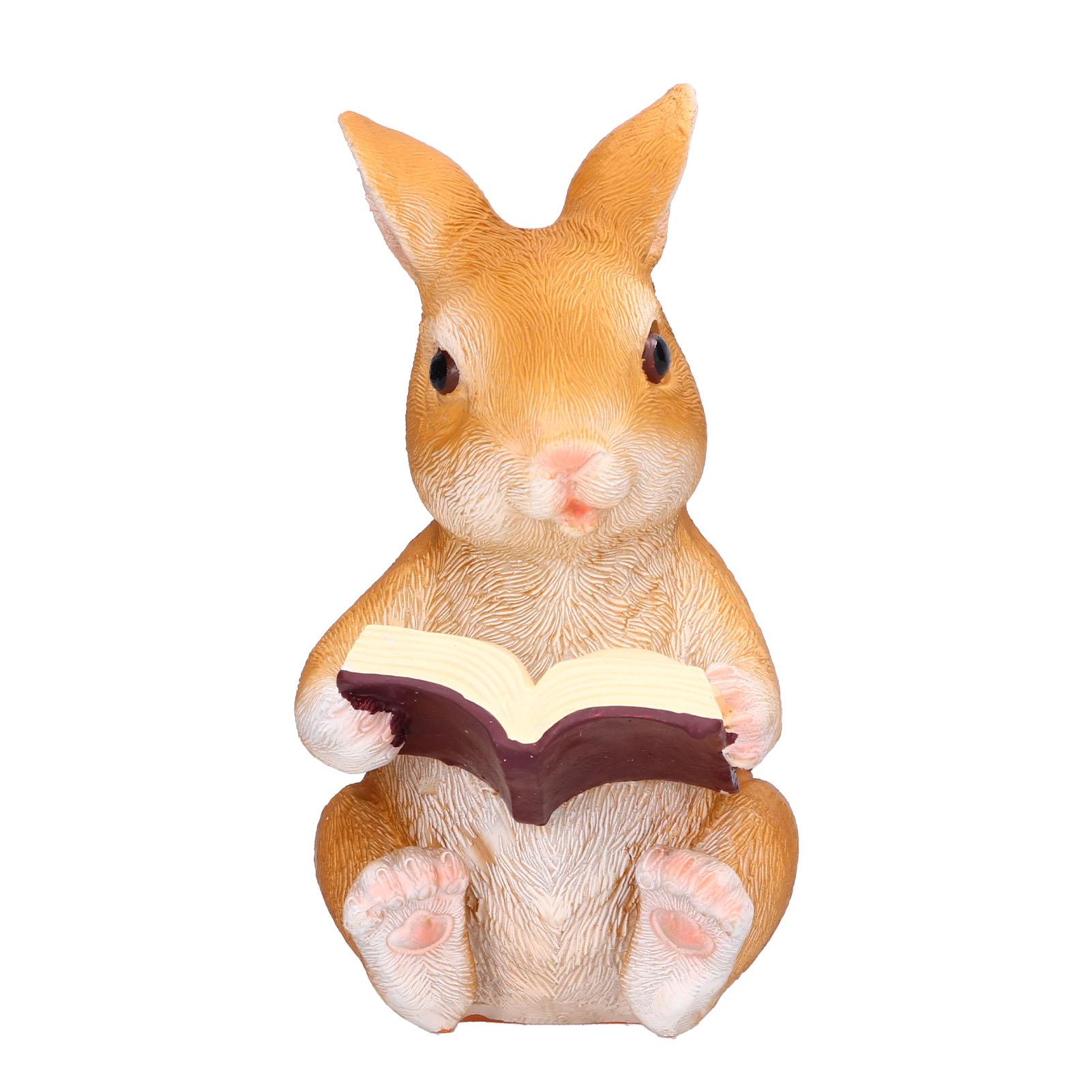 

Simulation Rabbits Ornament Resin Animal Figurines Statue Sculpture for Outdoor Garden