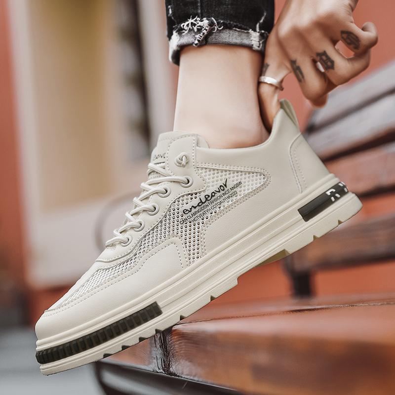 

Labor insurance summer new mesh breathable casual sports wear-resistant thick-soled trendy shoes 39 ready to ship бежевый