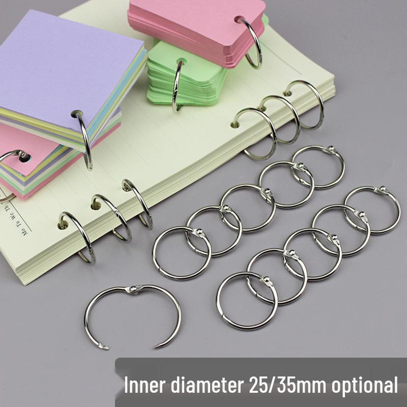 Metal Detachable Loose-Leaf Binder Rings for DIY Albums, Word Cards, and Photo Books